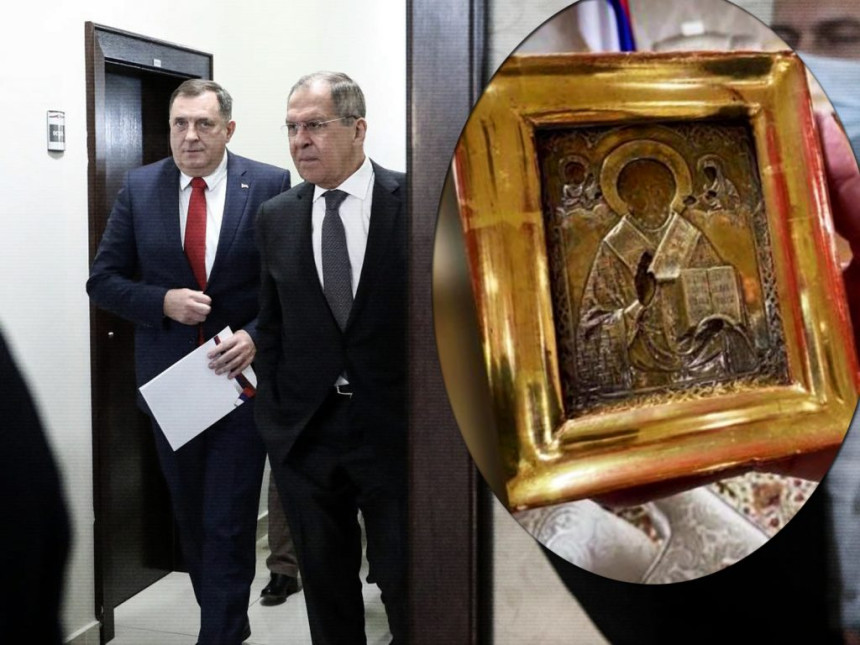 Da li će Lavrov ikonu tražiti nazad kao poklon koji je iz sumnjivih razloga vratio Dodiku?!