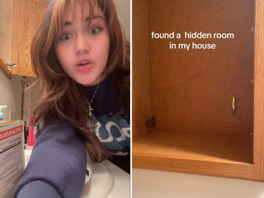 Iza ormarića u kupatilu pronašla tajnu sobu (VIDEO)