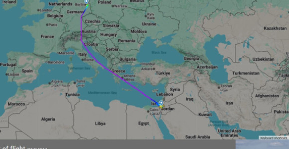 Avion izraelske vlade se sklonio u Njemačku