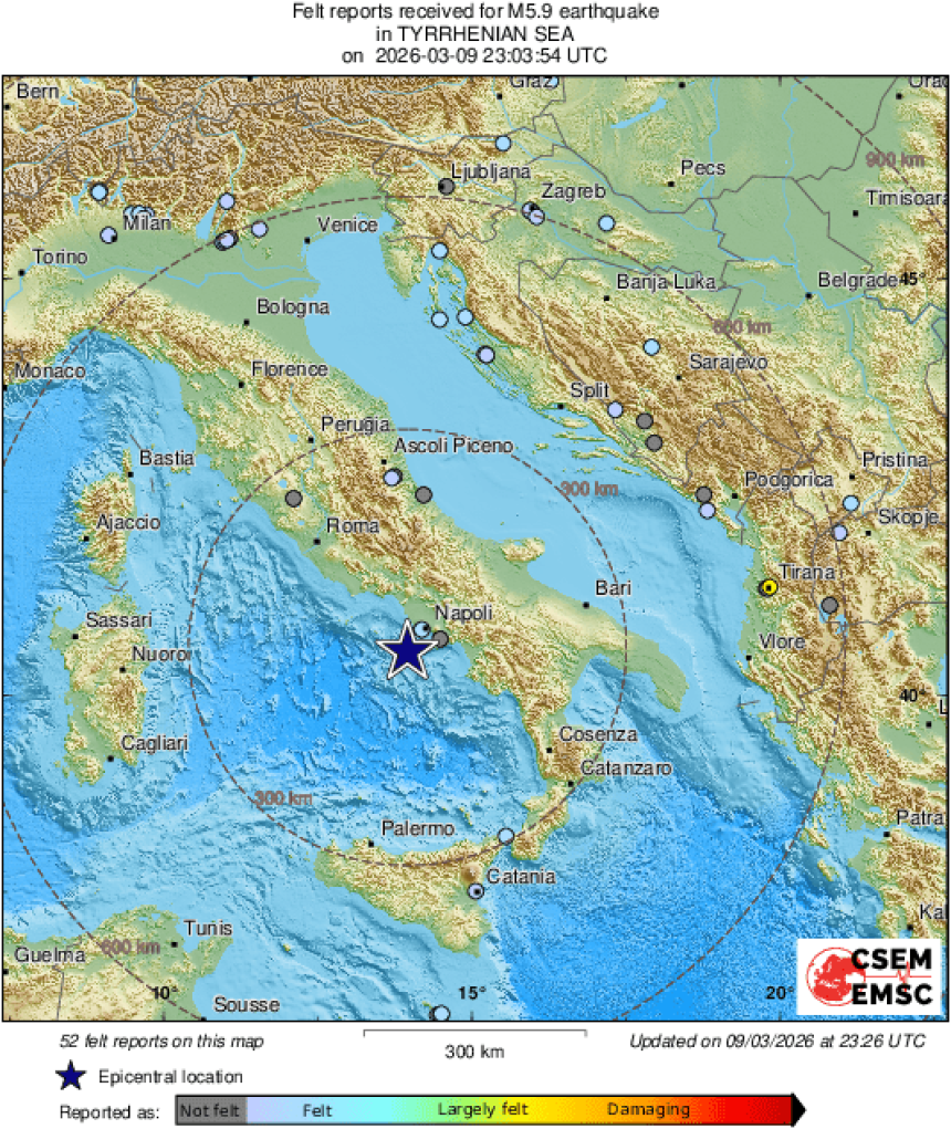 Снажан земљотрес у Италији, осјетио се широм Европе