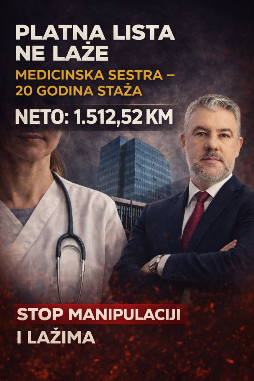 Šeraniću demanti opet: Traže da objavi svoju platnu listu