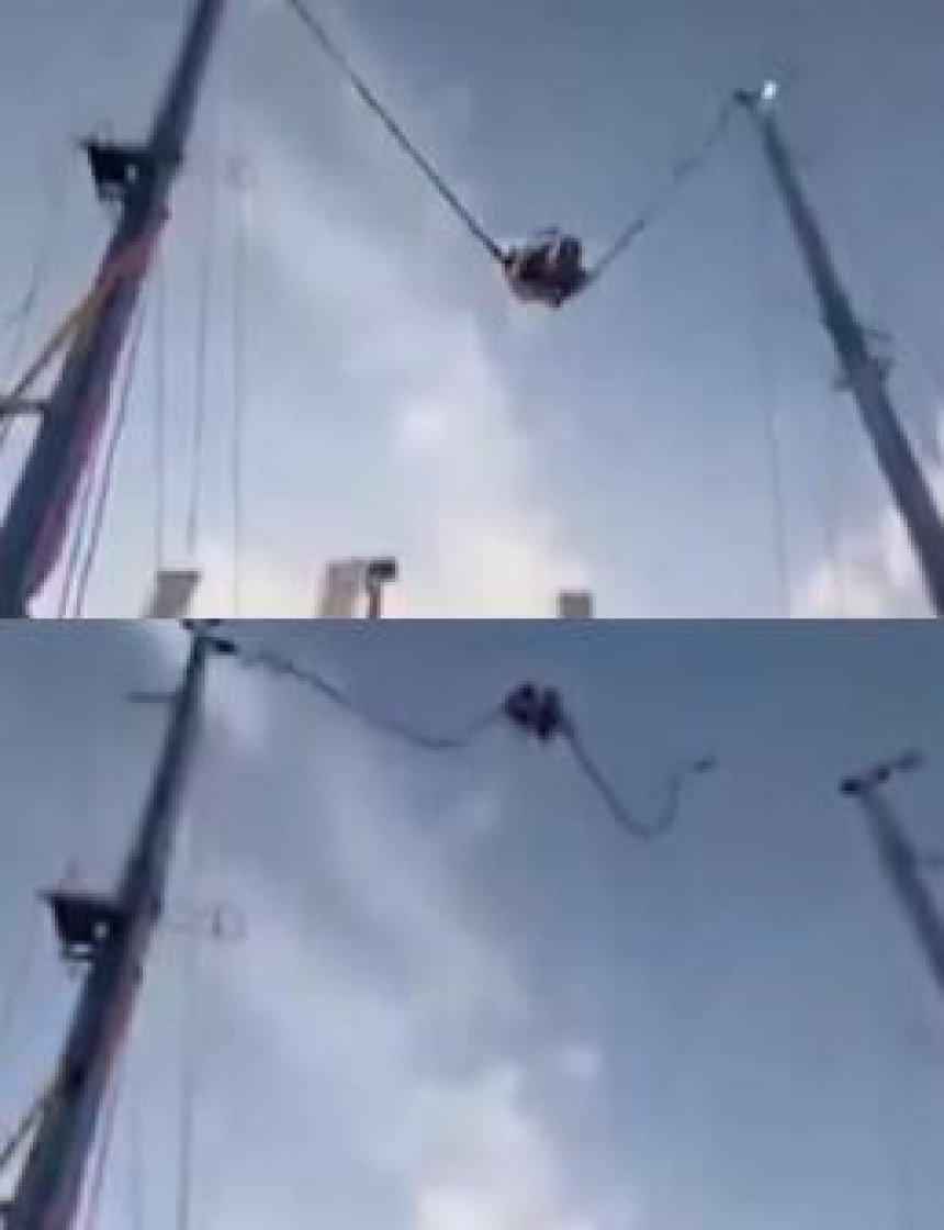 Пакао на вашару: Откачила се сајла на висини од 90 метара