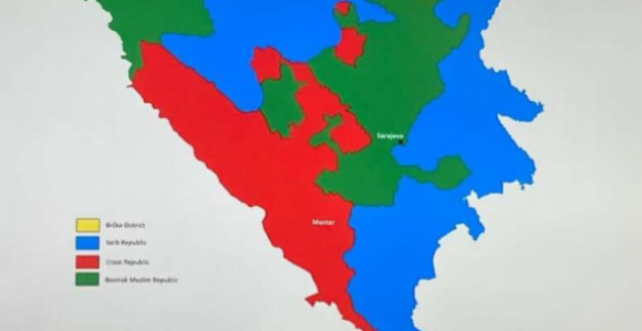 У Загребу данас представљена карта БиХ са три ентитета