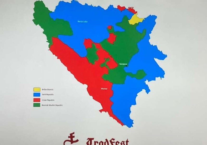 U Zagrebu predstavljena karta BiH sa tri entiteta