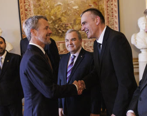Дарко Бабаљ у Копенхагену, на пријему и дански краљ