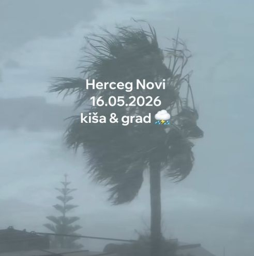 Nevrijeme pogodilo Herceg Novi i Podgoricu (VIDEO)