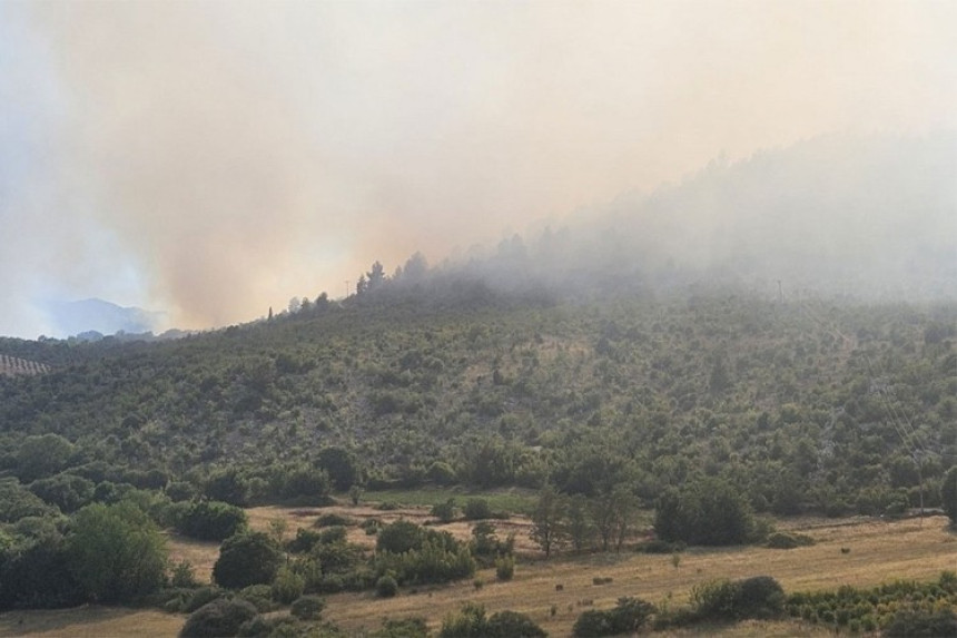 Požar u Čapljini: Ugrožene kuće, vatru gase i Air Tractori