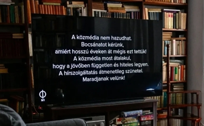 Mađarski javni servis obustavio informativni program uz poruku na ekranu: "Izvinite što smo lagali"