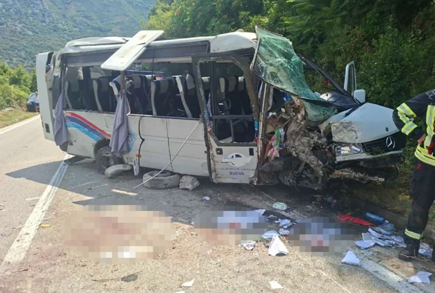 Jedna osoba poginula, 17 povrijeđeno na putu Kotor - Nikšić