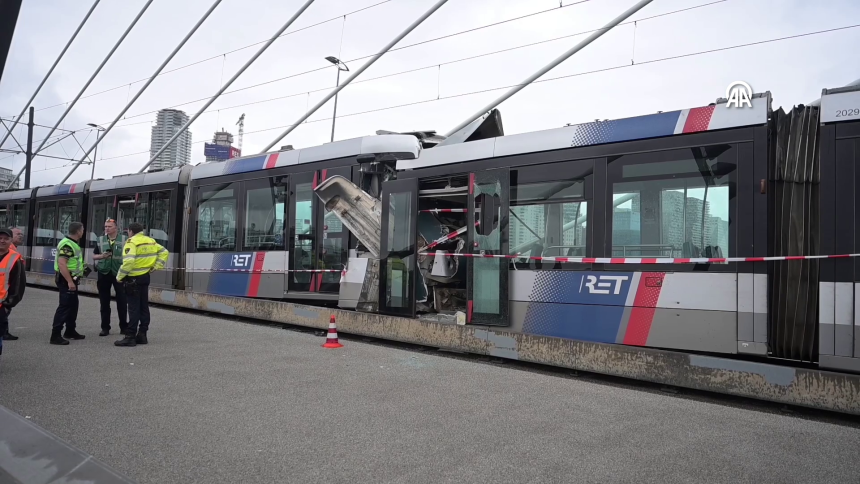 Sudar dva tramvaja na mostu u Roterdamu, ima povrijeđenih