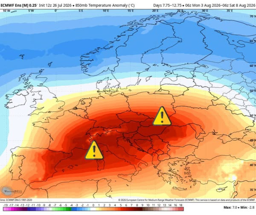 Čeka nas pakleni avgust, temperature idu preko 40°C