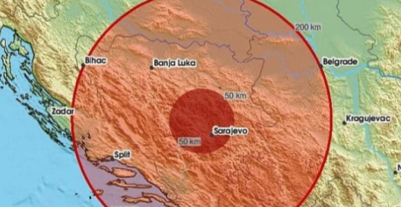 Земљотрес јутрос затресао БиХ, код Сарајева епицентар
