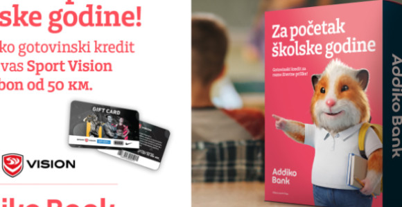 Samo s ličnom kartom Addiko kredit i Sport Vision bon od 50 KM