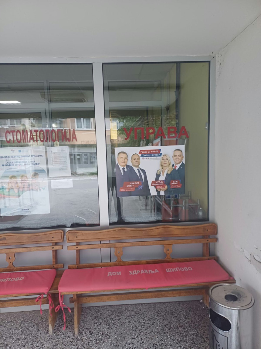 Hoće li CIK kazniti SNSD zbog plakata u Domu zdravlja Šipovo?