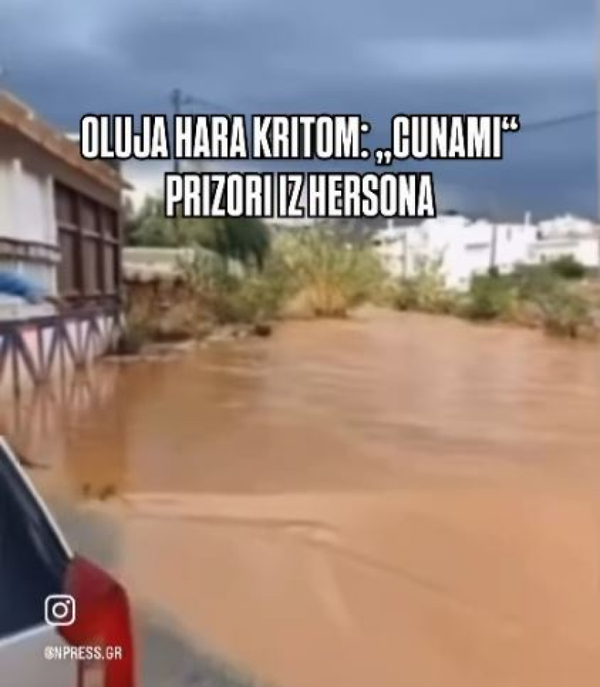 Olujno nevrijeme pogodilo grčko ostrvo Krit (VIDEO)