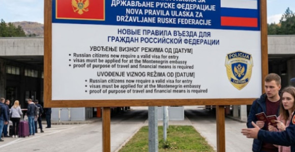 Русија уводи визе за грађане Црне Горе од 30. децембра