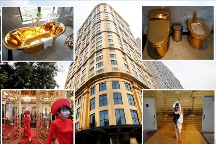 Отворен "Златни хотел" у Вијетнаму -сав бљешти од злата! (ВИДЕО)