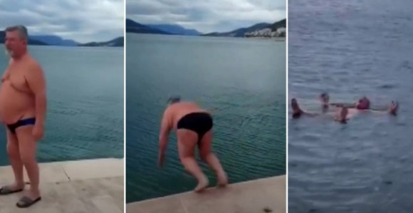 Ljekar se okupao u moru u Neumu (VIDEO)