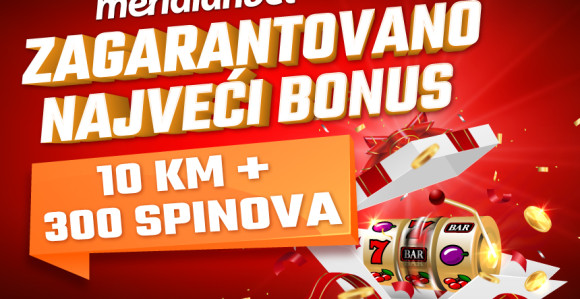 Највећи бонус од 10 КМ + 300 спинова БЕСПЛАТНО