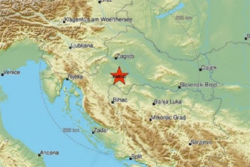 Hrvatska: Prilično jak zemljotres pogodio Baniju