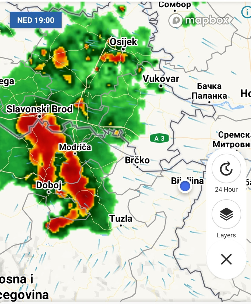 Јака киша очекује се на подручју Брода и Модриче