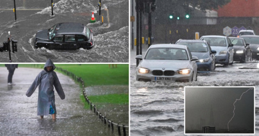 Poplave u Londonu, voda zatvorila osam metro stanica