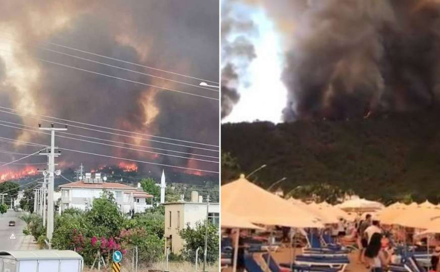 Страховити пожари бјесне Анталијом, туристи одлазе
