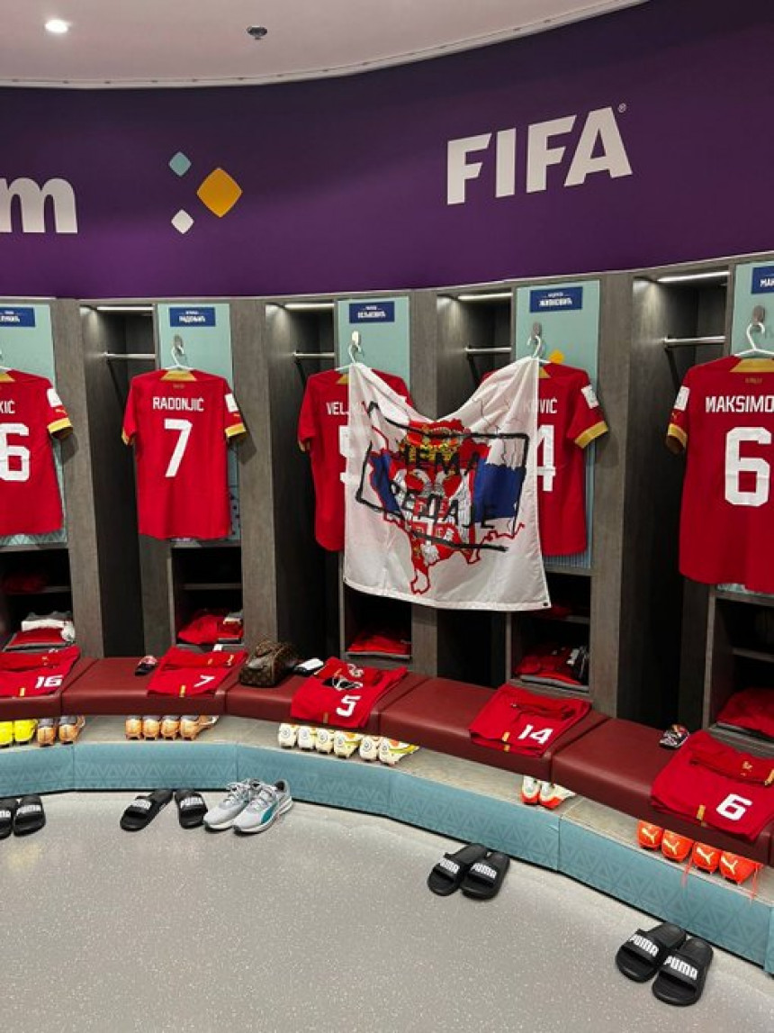 FIFA: Istraga zbog sporne zastave u svlačionici Srbije