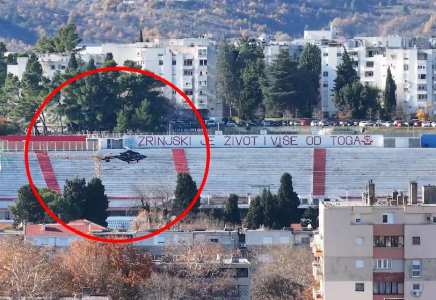Dodik helikopterom sletio na stadion Zrinjskog u Mostaru