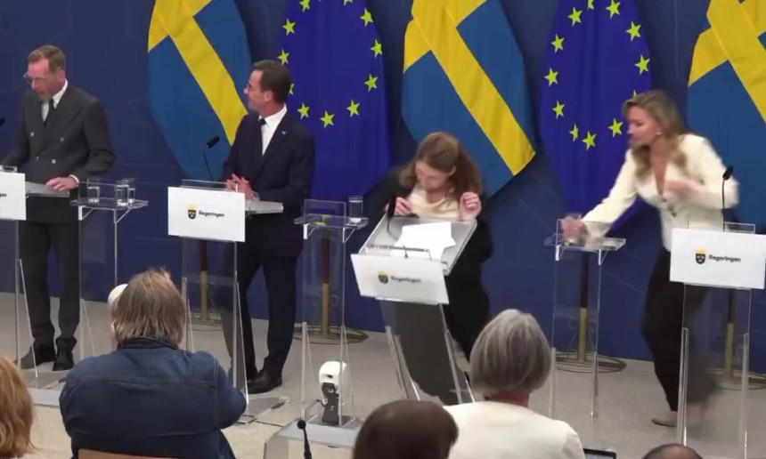 Švedska ministarka se srušila tokom konferencije za medije