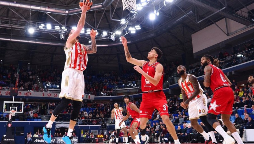 Кошаркаши Звезде за побједу против Олимпије у Милану