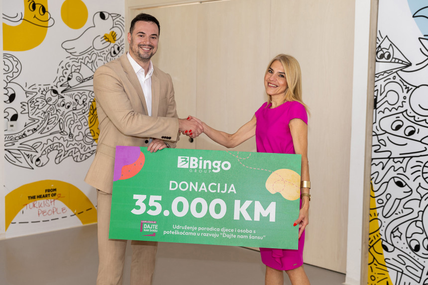 Bingo Group donirao 35.000 KM centru „Dajte nam šansu“